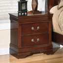 Signature Design by Ashley Alisdair Traditional 2 Drawer Nightstand, 23.75" Tall, Dark Brown, 21.63" W x 15.75" D x 23.75" H