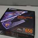 GIGABYTE B650M AORUS Elite AX (AM5/ LGA 1718/ AMD B650/ Micro-ATX/ DDR5/ 2* M.2/ PCIe 5.0/ USB 3.2 Gen2X2 Type-C/Intel 2.5GbE LAN/Q-Flash Plus/EZ-Latch/Gaming Motherboard)