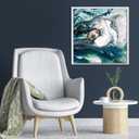 PIXY CANVAS Floater Frame 14x14 for 3/4 (0.75) inch Deep Canvas Paintings/Canvas Prints/Wood Canvas Panels/Wall Art/Wall Decor/Home Decor/Artwork (White, 14 x 14 inch, Square)
