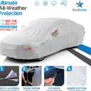 EzyShade 10-Layer Car Cover Waterproof All Weather - See Vehicle Size-Chart - Car Covers for Automobiles & Car Snow Cover - Full Exterior Covers - Winter Rain Sun SUV Sedan. Size A4 (See SizeChart)