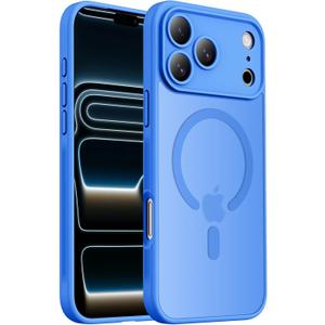 Designed for iPhone 17 Pro Max Case, Compatible with MagSafe, [Camera Protection] [15FT Military Drop Protection] Shockproof Translucent Matte Anti-Slip Phone Case, 6.9", Blue