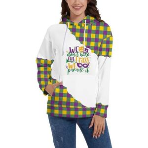 TMSD Women's Mardi Gras St.Patrick's Day Long Sleeve Hoodie with Pocket