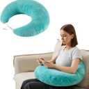Crocheting Pillows, Reading Pillow for Gaming, Gaming Pillow for Lap, Lap Desk Pillow for Sitting in Bed or Sofa, Multi Functional Reading Pillow for Reading, Working or Crocheting, Green