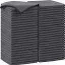 AIDEA Microfiber Cleaning Cloth-50PK, Soft Microfiber Towels for Cars, Absorbent Cleaning Rags, Lint-Free Streak-Free Wash Cloths for House, Kitchen, Window(12in.x12in), Grey