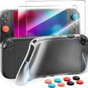 Clear Case Protector for Nintendo Switch 2(2025), KOVA TPU Grip Protective Cover Skins for Nintendo Switch 2 Joypad & Console with Tempered Films& Thumb Caps, Accessory Kits Compatible with New Switch