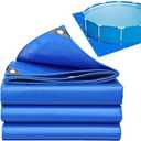 BEFANS 10x10 Tarps Heavy Duty Waterproof, Pool Pad for Above Ground Pool, Multipurpose Tarpaulin with Metal Grommets, Outdoor Coverings Weatherproof Tarp Covers for Camping, Farming, Vehicles(10 FT)