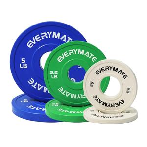 EVERYMATE Change Weight Plates 1.25LB 2.5LB 5LB Pair Set Fractional Plate Olympic Bumper Plates for Cross Training Bumper Weight Plates Steel Insert Strength Training Weight Plates