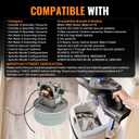 115923 4M903 2-Stage Vacuum Blower Motor 120V Compatible with Miele, Tristar, Nutone, Fantom Models