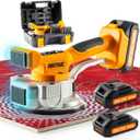 Tile Vibration Tool Kit with Dual 20V Batteries  Cordless Tile Vibration Machine for Precise Tile Leveling and Installation | Dual Battery (Orange)