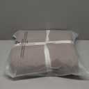 MooMee Bedding Duvet Cover Set 100% Washed Cotton Linen Like Textured Breathable Durable Soft Comfy (Solid Brown, King 104"x90")