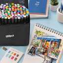120 Colors Alcohol Markers, Dual Tip Markers,Fine & Chisel Tip,Art Markers for Kids and Adult, Drawing Markers Set Pefect Gift for Kids, Teens, Artists