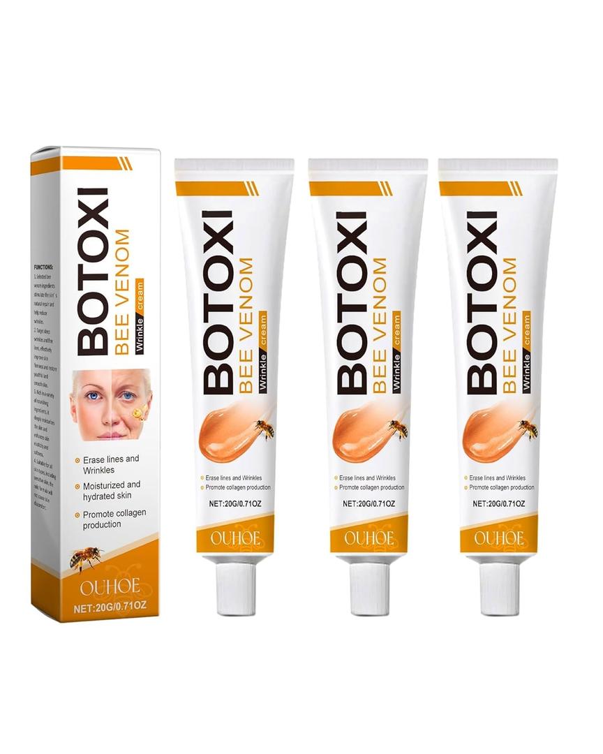 BotoxCream  BotoxBee Venom Wrinkle Removal Cream Anti-Aging, Firming, Lifting, and Moisturizing Skin Cream for All Skin Types  Recovery and Anti-Wrinkle Care (Bee) (yellow)