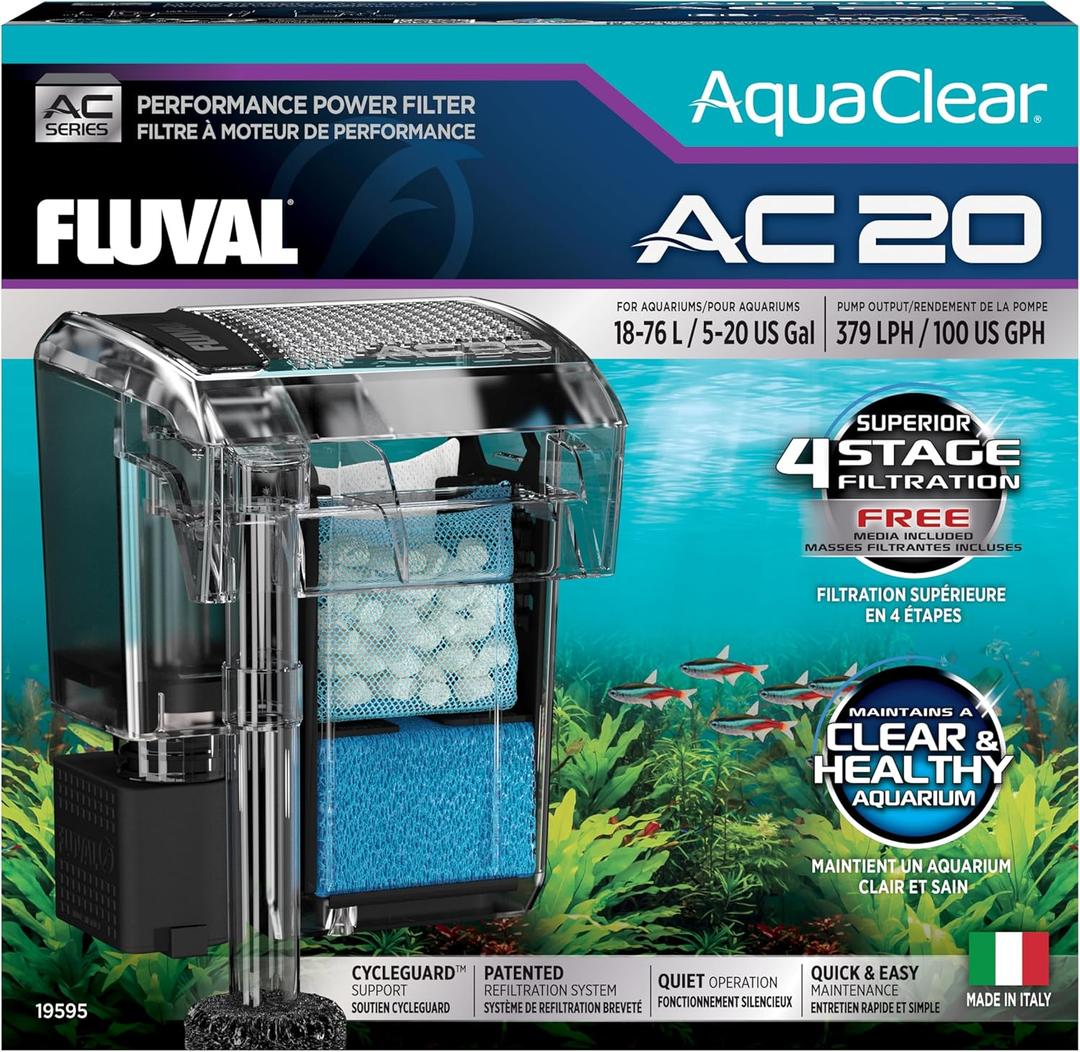 AC20 Power Filter, 5-20 US Gal / 18-76 L - Fluval USA (fluvalaquatics.com)