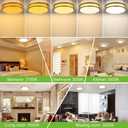 hykolity 10 inch Flush Mount LED Ceiling Light Fixture, 17W 1100lm, 2700K/3000K/3500K/4000K/5000K Adjustable Ceiling Lights, Gold Saturn Dimmable Lighting for Hallway Bathroom or Kitchen