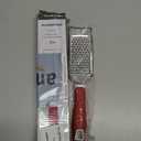 Rainspire Professional Cheese Graters for Kitchen Stainless Steel Handheld, Metal Lemon Zester Grater With Handle For Cheese, Chocolate, Spices, Kitchen Gadgets Tools, Soft Grip Handle (Red)