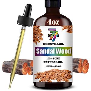 Sandalwood Essential Oil - GV77ZF Sandalwood Oils for Diffusers, Humidifiers, DIY Candles, Soap, Cleaning, Home, Office, Yoga, Massage, Gifts - 4 fl oz (120 ml)