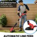 12" Electric Weed Wacker (No Battery) Compatible with Milwaukee18V Battery, Automatic Line Feed Weed Eater Battery Powered, Cordless String Trimmer with 4 Line Spools for Lawn, Garden