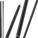 Carbon Fiber Break Cue Pool Stick,3 Piece Breaking Cue Stick,Low Deflection Jump Break Cue,13mm Pro Tip with PU Bag (25oz_Black)