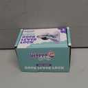 Door Lever Lock (2 Pack)  Prevents Toddlers from Opening Doors  Easy One-Hand Operation for Adults  Durable ABS with 3M Adhesive Backing  No Tools Needed for Install (White)