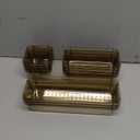 WOWBOX 12 Pack Clear Drawer Organizer Set, Acrylic Drawer Storage Trays, Storage Bins for Makeup, Cosmetics, Jewelries, Utensils, Gadgets, Office, Champagne