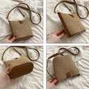 Straw Beach Bags For Women Rattan Purse Summer Straw Cross-body Bag Raffia Handbag Purses Shoulder Bag Small Bucket Bag 2026