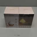 SALKING Essential Oil Diffuser (Set of 2), 100ml Small Aromatherapy Diffuser with Auto Shut-Off, Ultrasonic Diffusers for Essential Oils, Cool Mist Humidifier with Warm White Lights, for Office Home