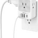 Surge Protector Wall Outlet Extender, TESSAN Multi Plug Outlet Splitter with 3 USB Charging Blocks(1 USB C), Multi Plug Wall Charger for Home, Office, School, College Dorm Essentials