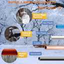 38.5" x 6" Water Pipe Heat Blanket Faucet Heating Blanket Winter Heating Tape for Metal and Plastic Pipes, 120V, Thermostat Max Temp 140F, OD Max: 1-1/4" (1)