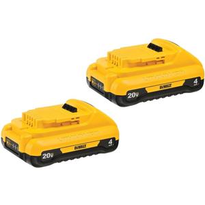DEWALT 20V MAX 4 Ah Lithium Ion Battery 2-Pack (DCB240-2)