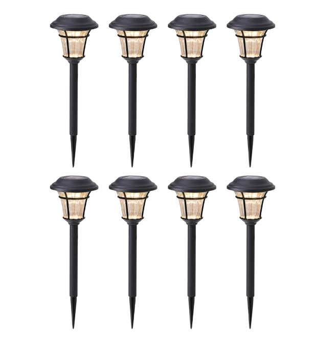 MAGGIFT 8 Pack Outdoor Solar Lights - Waterproof, Solar Pathway & Garden Lights for Yard & Patio, Solar Powered for Driveway