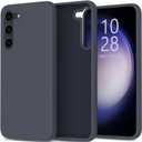 bemal for Samsung Galaxy S25 Plus Case - Smooth Silky Liquid Silicone - Slim Fit Soft Microfiber Lining - Designed for Women and Girls - Shockproof Protective Phone Cover 6.6"- Dark Grey