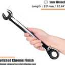 Egofine 1 inch Ratcheting Combination Wrench SAE, Industrial Grade Gear Spanner with 12-Point Design, 72-Tooth Ratchet, Chrome Vanadium Steel