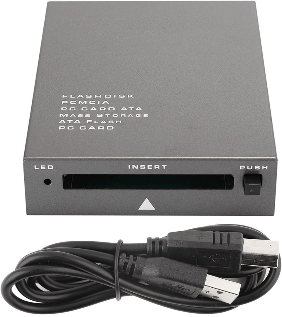 USB 2.0 PCMCIA Card Reader, USB2.0 Interface to PC Card ATA, PCMCIA, PC Card Memory Card Reader Support 20MB-20G, Plug and Play, Hot Swap
