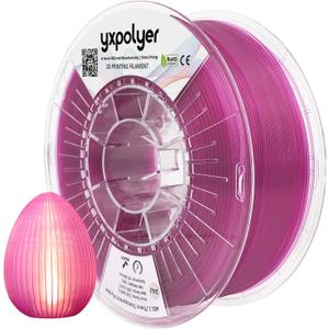 ABS Filament 3D Printing Filament 1.75mm 1kg, Transparent Purple/Pink, Easy Pinting, Low Odor, AMS-Compatible 3D Printer Filament for Lampshades