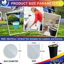 OKKEAI 8 Gallon Trash Bags 30L Garbage Bags Medium White Kitchen Trash Bags Wastebasket Liners for Bathroom,Home Office, Lawn,60 Count,Clear (Fits 7-10 Gallon Bins)