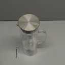 Yirilan Glass Pitcher, 1.5liter Glass Pitcher With Lid, Carafes and Pitchers, Iced Tea Pitcher, Water Carafe With Handle, Heat Resistant Borosilicate Glass Jug, Beverage Pitcher, Tea Jug With Brush