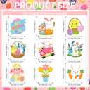 3 x 52 Pcs Easter Banner, Happy Easter Garland with Hanging Swirls, Cute Egg Bunny Sign Decorations for Office Home, Easter Party Supplies