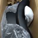 VEVOR Shop Stool with Backrest, Pneumatic Height Adjustable Garage Seat, 300 lbs Load, Roller Creeper Seat, 360 Swivel Padded Workshop Stool, Black