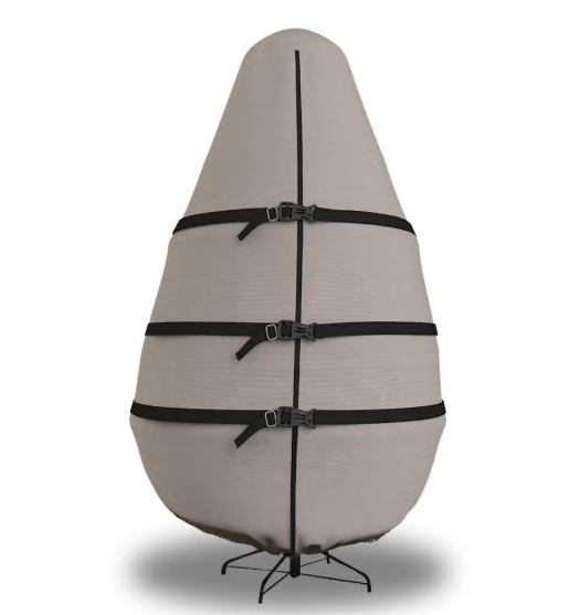 Christmas Tree Storage Bag - Upright Zippered Canvas Cover for 9-Foot Artificial Trees with Buckle Straps and Cinch by Tiny Tim Totes