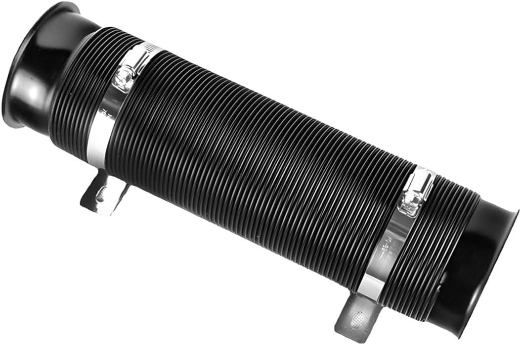 3" Car Turbine Intake Pipe, Adjustable Flexible Aluminum Vehicle Cold Air Intake Tube, Automotive Ducting Turbo Inlet Tube Pipe, Universal for SUV Automobile Truck (Black)