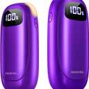 Hand Warmers Rechargeable 2 Pack, Electric Dual-Sided Heating with LED Display & Flashlight, Max 127, 13Hrs Long Lasting Pocket Heater for Raynauds, Hunting Essentials, Golf Gifts for Men Women