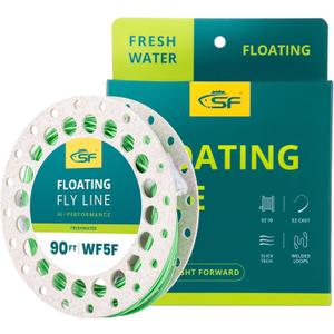 SF Fly Fishing Line with Welded Loop Weight Forward Floating Fly Line WF5F 90FT