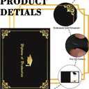 FYSUIMU 30 Packs Graduation Certificate Holders Black Diploma Cover Gold Foil Border Congrats Grad Certificate Folders for Letter Size 8.5 x 11 Inch Award Certificates Cardstock Paper Document