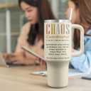 Gifts For Women - Chaos Coordinator Birthday Christmas Mother Day Gift for Mom Sister Best Friend Boss Coworker Manager Teacher Assistant - Funny Gift 40oz Tumbler With Handle & Straw Lid (Cream)