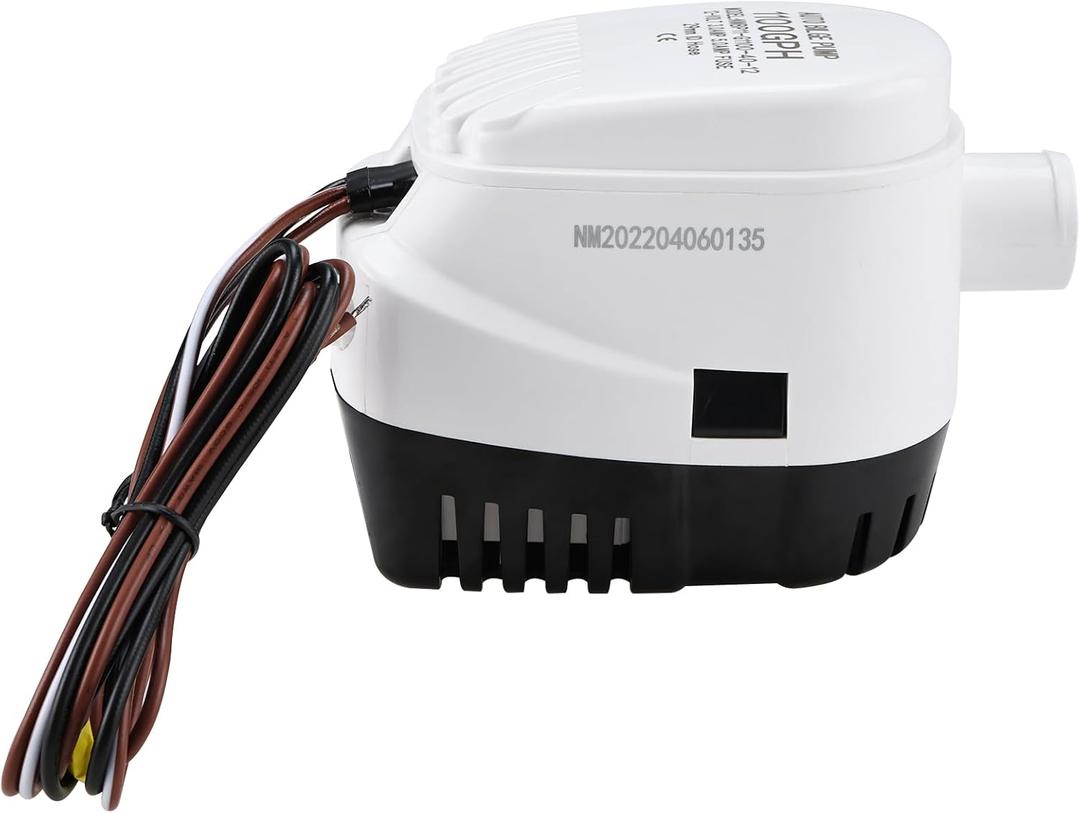 Amarine Made Bilge Pump Automatic Submersible Bilge Pump 12v 1100gph Small Boat Bilge Water Pump with Float Switch for Boat RV Marine