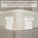 Bed Sheet Holders for Corners Keep Sheets Firm & Tight, Secure Fitted Sheet Holders for Corners, Sheet Fasteners with Lock Straps, Durable Bedding Clips (4Pack, White)