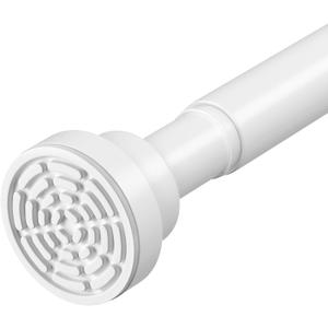 Tension Rod for Windows 31-50Inch White Curtain Rods no Drilling Adjustable Curtain Rod Long Tension Rods for Windows,Closets,Doorway