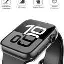 3 x Misxi 2 Pack Tempered Glass Case Compatible for Apple Watch Series 11 (2025) Series 10 46mm, Hard PC Screen Protector Protection Ultra-Thin Lightweight Scratch-Resistant Cover for iWatch, Transparent