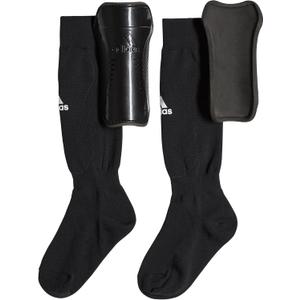adidas Kids Performance Youth Sock Shin Guards (Small, Black/White)
