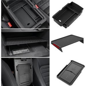 YPHUIKI 3PCS Center Console Organizer Compatible with Honda CRV 2023 2024 2025 2026 Accessories CR-V Hybrid Armrest Organizer Tray Hidden Storage Box ABS Material